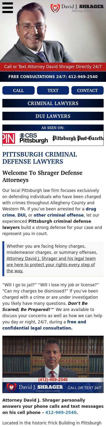 David J. Shrager - Pittsburgh PA Lawyers