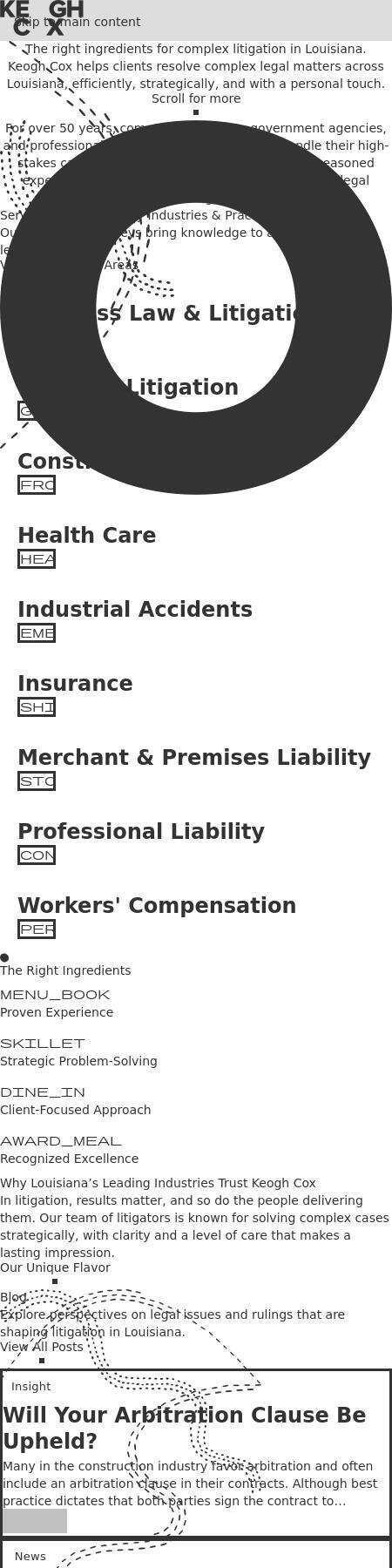 Keogh, Cox & Wilson, Ltd. - Baton Rouge LA Lawyers