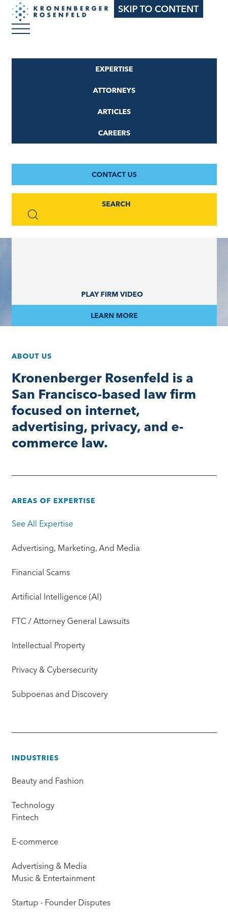 Kronenberger Rosenfeld, LLP - San Francisco CA Lawyers