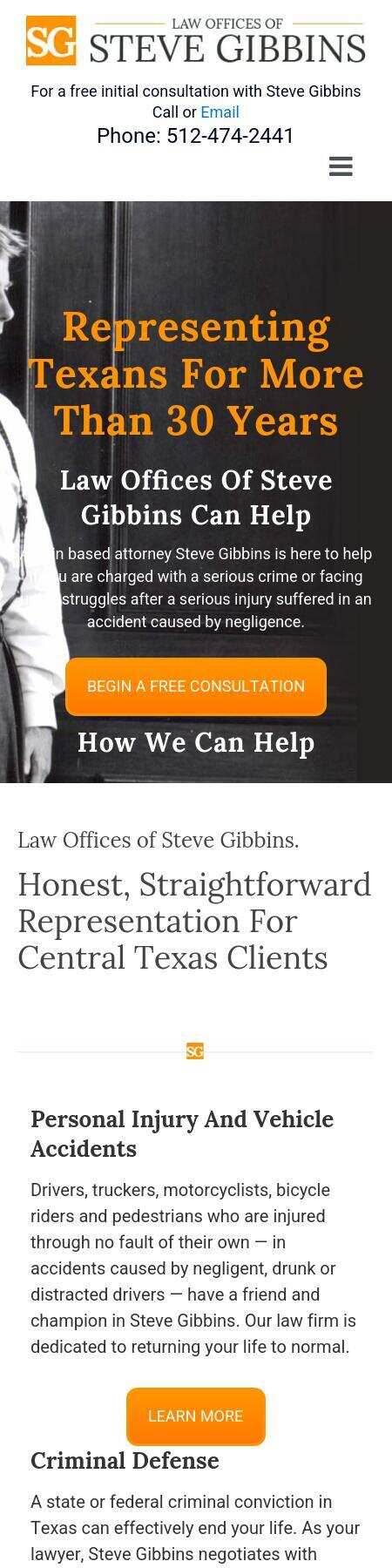Law Offices Steve Gibbins - Austin TX Lawyers