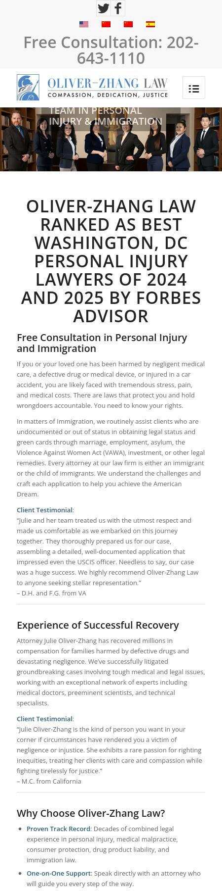 Oliver-Zhang Law - Washington DC Lawyers
