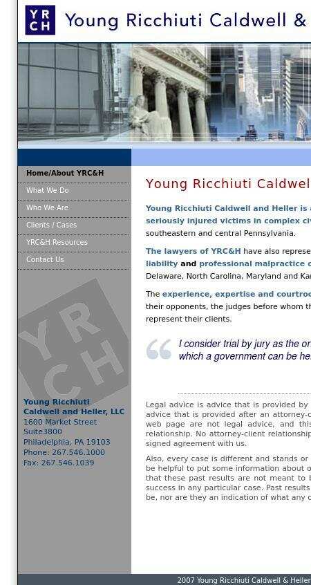 Young Ricchiuti Caldwell & Heller, LLC - Philadelphia PA Lawyers