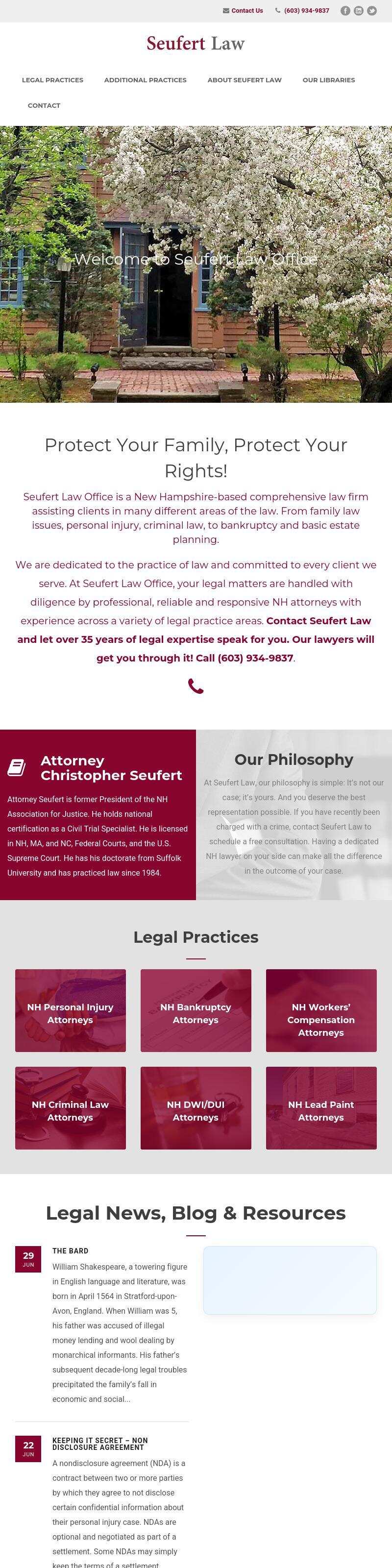 Seufert Law Offices, PA - Franklin NH Lawyers