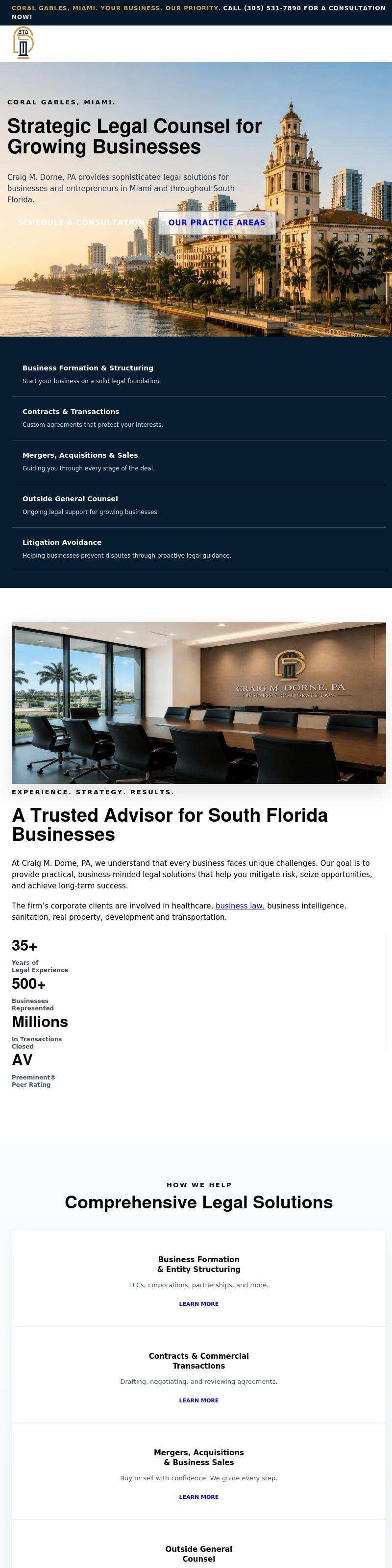 Craig M. Dorne, PA - Coral Gables FL Lawyers