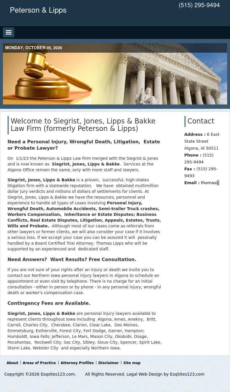 Peterson & Lipps - Algona IA Lawyers