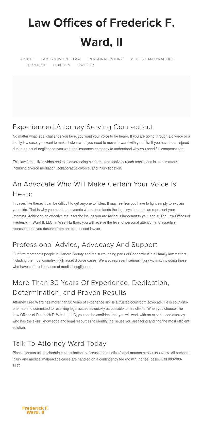 The Law Offices of Frederick F. Ward II, LLC - West Hartford CT Lawyers