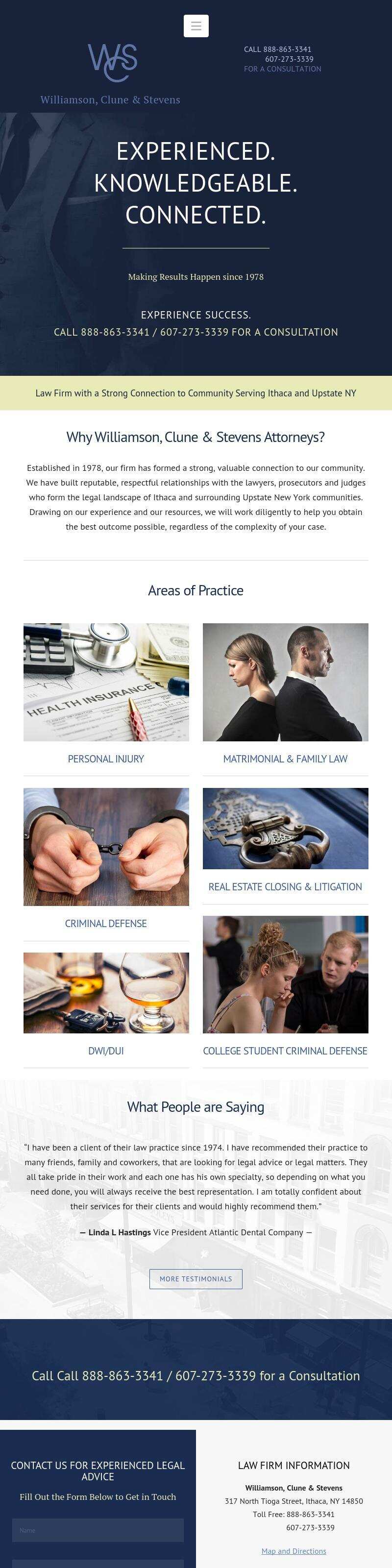 Williamson, Clune & Stevens - Ithaca NY Lawyers