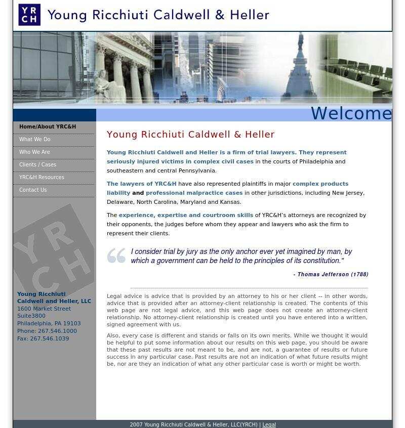 Young Ricchiuti Caldwell & Heller, LLC - Philadelphia PA Lawyers